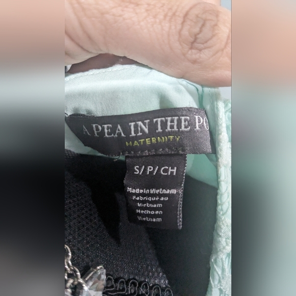 A Pea in the Pod Mint Green Lace Dress - Picture 3 of 4